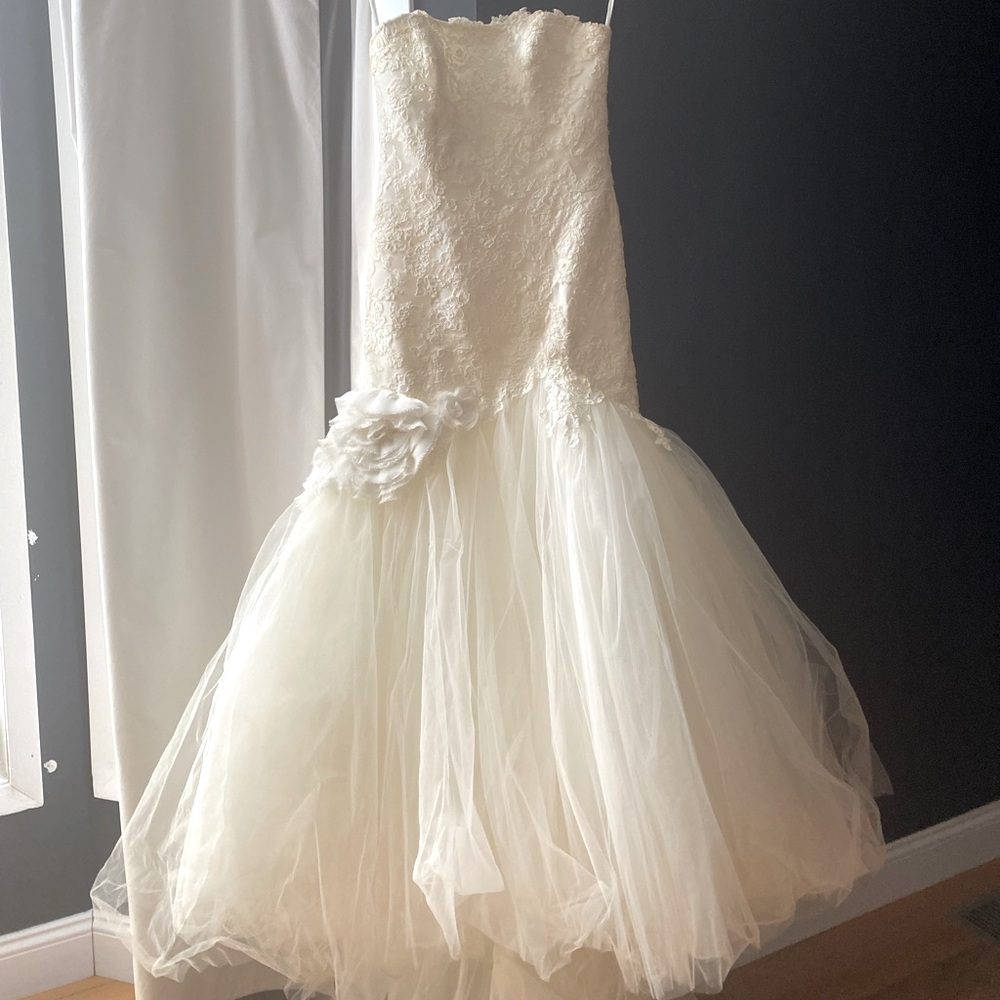 Wedding dress off white Trumpet / mermaid tulle lace